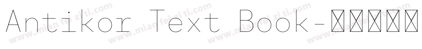 Antikor Text Book字体转换
